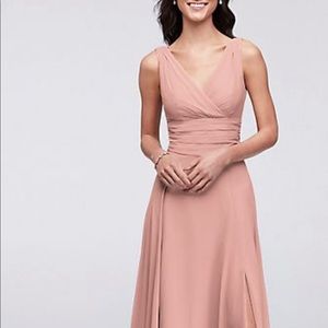 Long chiffon bridesmaid dress
